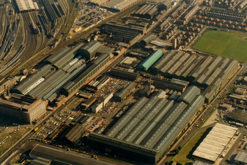 Aerial photo of the factory
